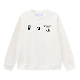 Off OW White Sweatshirt BLAKC dissolved water droplets