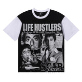 Life hustlers direct injection hip hop printingpure cotton t-shirt g
