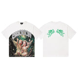 Men's t-shirt with rhinestone print, 100% cotton, american vintage style