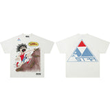 Hip-hop streetwear short sleeve tee - 100% cotton street print