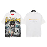 Men's youth t-shirt with rhinestone print, 100% cotton, american retro style