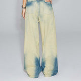 Unisex Pants Autumn Washed Worn Jeans