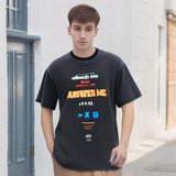Men T Shirts Vintage Letter Print Short Sleeve