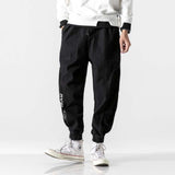 Unisex Pants Autumn Embroidery Velcro Trousers