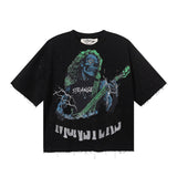 Bkys american hot diamond washed pure cotton t-shirt g direct injection hip hop printing