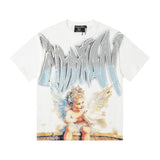Men's t-shirt with rhinestone print, 100% cotton, american vintage style