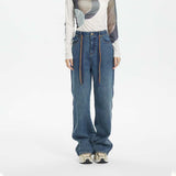 Unisex Pants Autumn Button Jeans