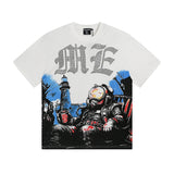 Mixed emotion men's t-shirt - short sleeve, rhinestone print, 100% cotton