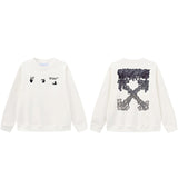 Off OW White Sweatshirt BLAKC dissolved water droplets