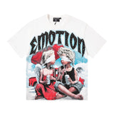 Men's t-shirt with rhinestone print, 100% cotton, american vintage style
