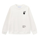 Off OW White Sweatshirt Oil painting of a girl playing the piano