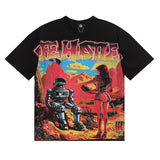 Life hustlers hot diamond hip hop printingpure cotton t-shirt g