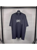 Men T-shirts LOGO destruction print short-sleeved T-shirt loose casual