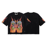 Bkys hot diamond washed american printed pure cotton t-shirtg