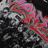 Bkys hotfix rhinestone cotton t-shirt with hip-hop print