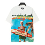 Men's youth t-shirt with rhinestone print, 100% cotton, american retro style
