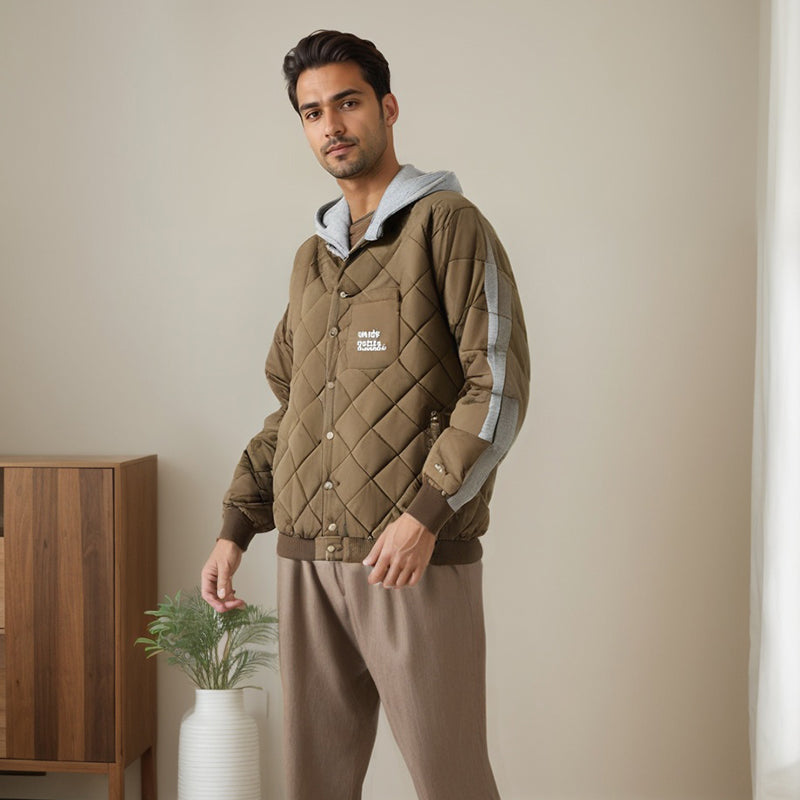 Men Jacket Winter Cotton-Padded Coat Men's Retro Casual