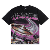 American cross-border life hustlers trendy brand hip hop printed pure cotton t-shirt 250g