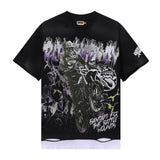 Rough play hot diamond direct spray printing pure cotton t-shirt