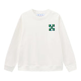 Off OW White Sweatshirt Green paintbrush graffiti