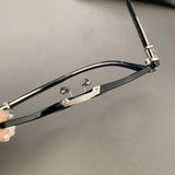 CHH Chrome Hearts Glasses Double Beam Black Frame Plain Face Glasses Frame