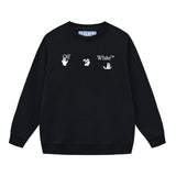 Off OW White Sweatshirt Blue dissolved water droplets