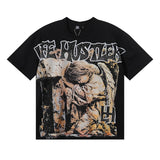 Life hustlers american hot diamond direct injection hip hop printing pure cotton t-shirt g