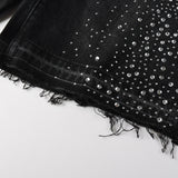 Purple Brand Denim Shorts rhinestone