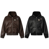 Unisex Down Jacket Winter Vintage Fleece Jacket Hooded Padded Jacket