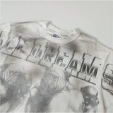 Men's t-shirt with rhinestone print, 100% cotton print