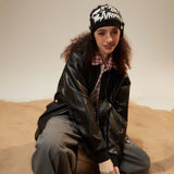 Unisex Sweater Autumn Trendy Casual Leather Clothing Jacket