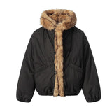 Unisex Down Jacket Winter Plush Collar