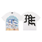 Men's t-shirt with rhinestone print, 100% cotton, american vintage style