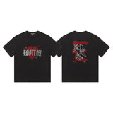 Mixed emotion t-shirt men's rhinestone printing g pure cotton printing