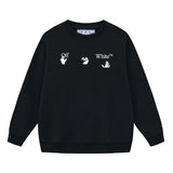 Off OW White Sweatshirt Red dissolved water droplets