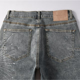 Purple Brand Denim Shorts rhinestone