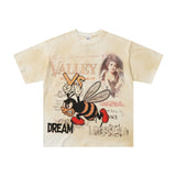 Men's t-shirt with rhinestone print, 100% cotton print