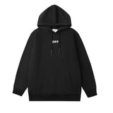 Off OW White Hoodie Earth and Moon orbit