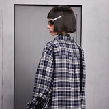 Unisex Jacket Autumn Classic Plaid Long Shirt