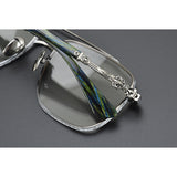 CHH Chrome Hearts Glasses Japanese large frame pure titanium engraved pattern myopia glasses frame