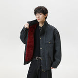 Unisex Down Jacket Winter Fleece Collar Fleece Jacket