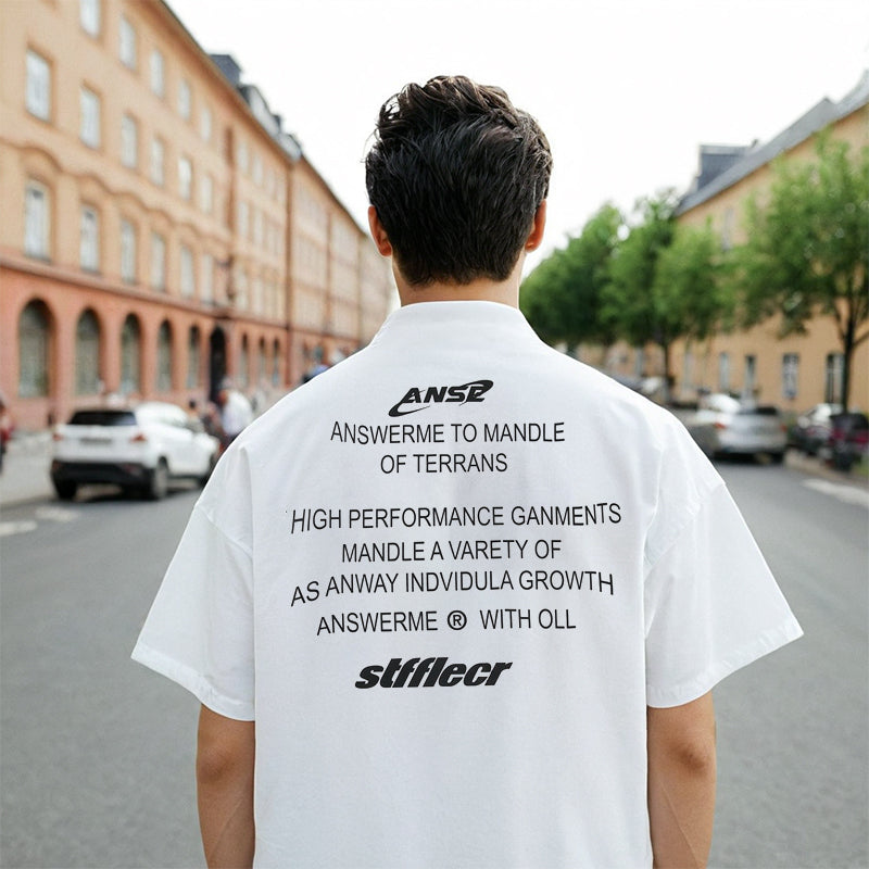 Men's T-shirt Printed Short-Sleeved T-shirt Men's and Women's Loose