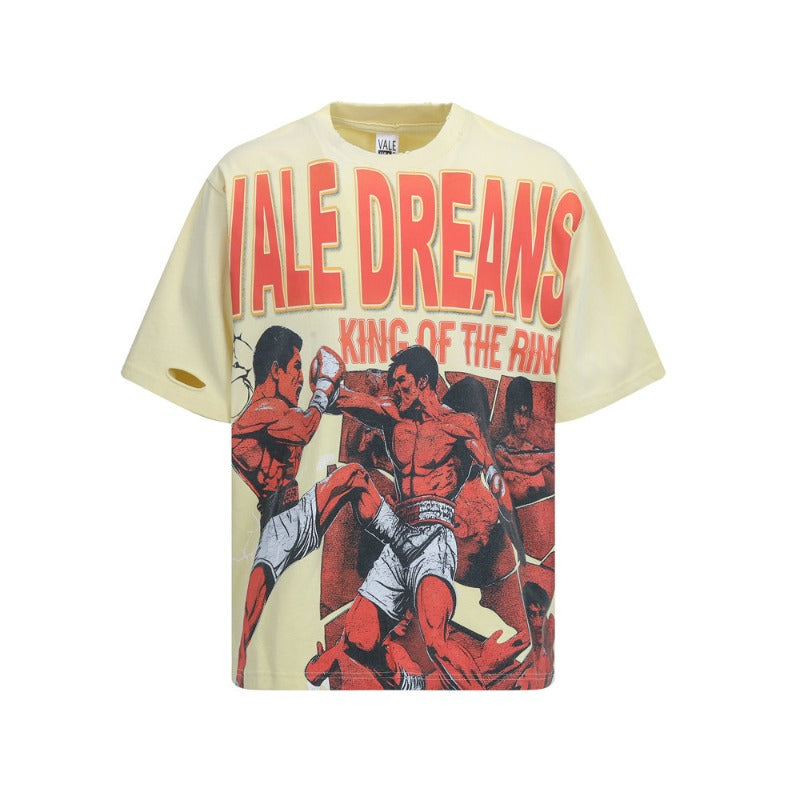Valley t-shirt men's direct spray hip hop printing g pure cotton style