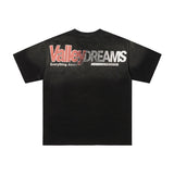 Duaa american street pure cotton t-shirt g direct injection retroprinting