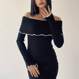Women Dresses Dress Sexy Flare Sleeve Backless Dress