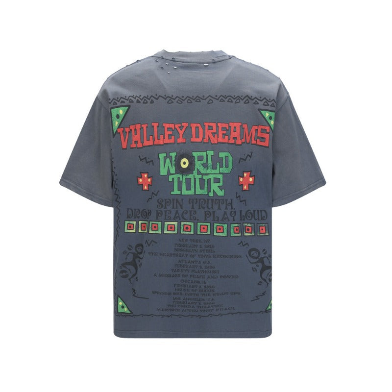 Vale forever t-shirt men's american hip hop printing g pure cotton street style