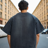 Men T Shirts Vintage Letter Print Short Sleeve