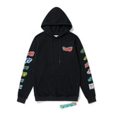 Off OW White Hoodie Colorful graffiti