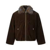 Unisex Down Jacket Men's Winter Warm Fur Collar Jacket