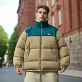 Men Jacket Retro Patchwork Simple Loose